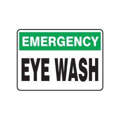 Eye Wash Plastic Sign 7" x 10"