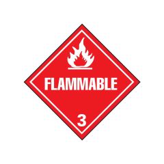 Sign "Flammable" Rigid Plastic